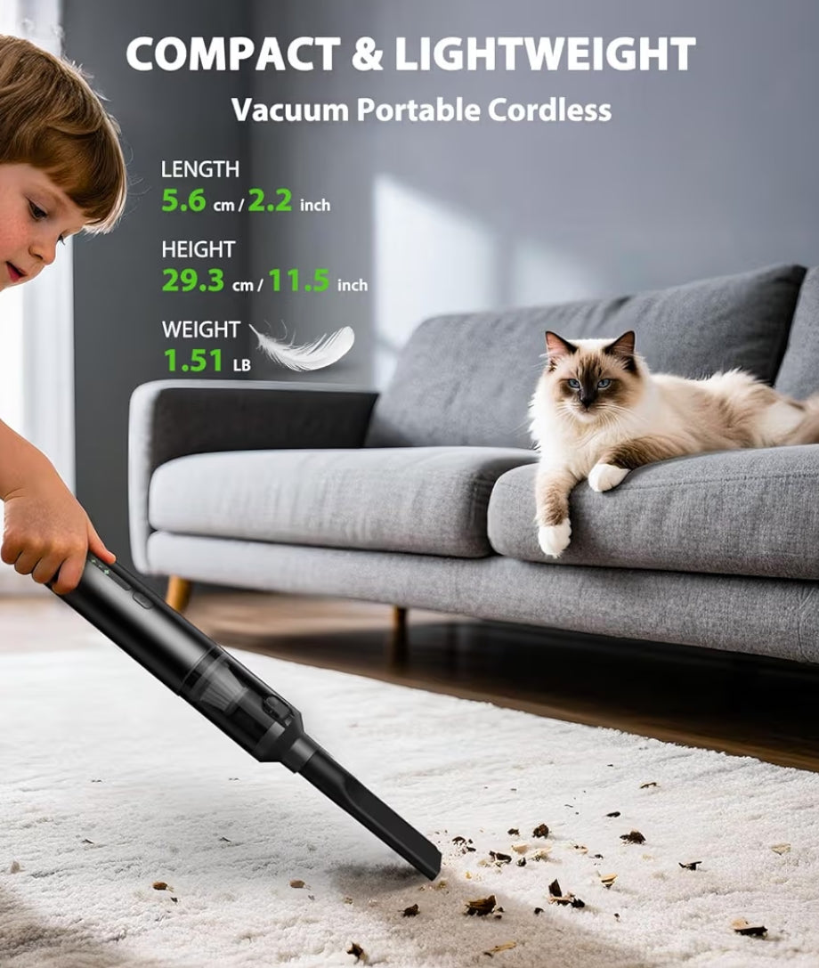 Voice-tank Handheld Car Vacuum.