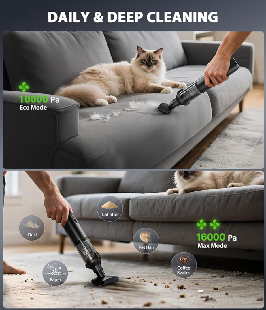 Voice-tank Handheld Car Vacuum.