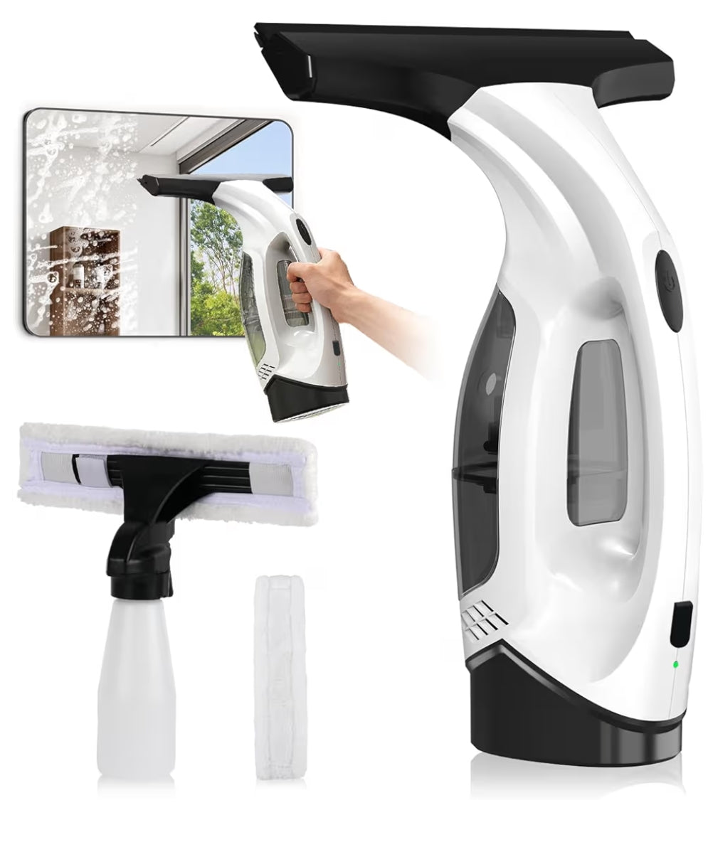 Cordless Electric Window Vacuum Squeegee.